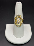 14k Solid Gold Ring Virgin Mary