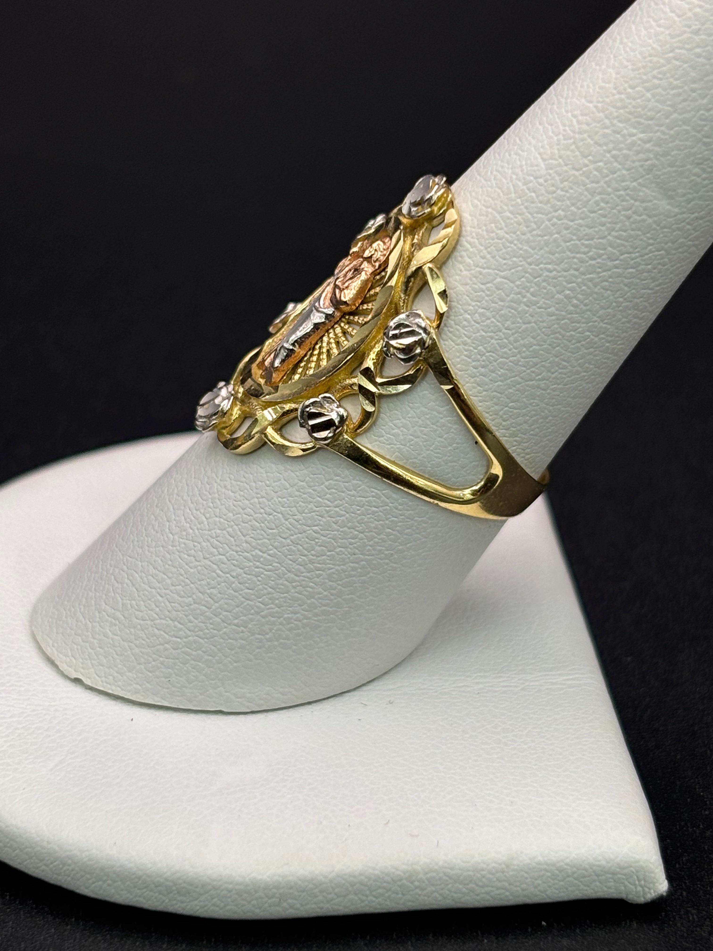 14k Solid Gold Ring San Judas