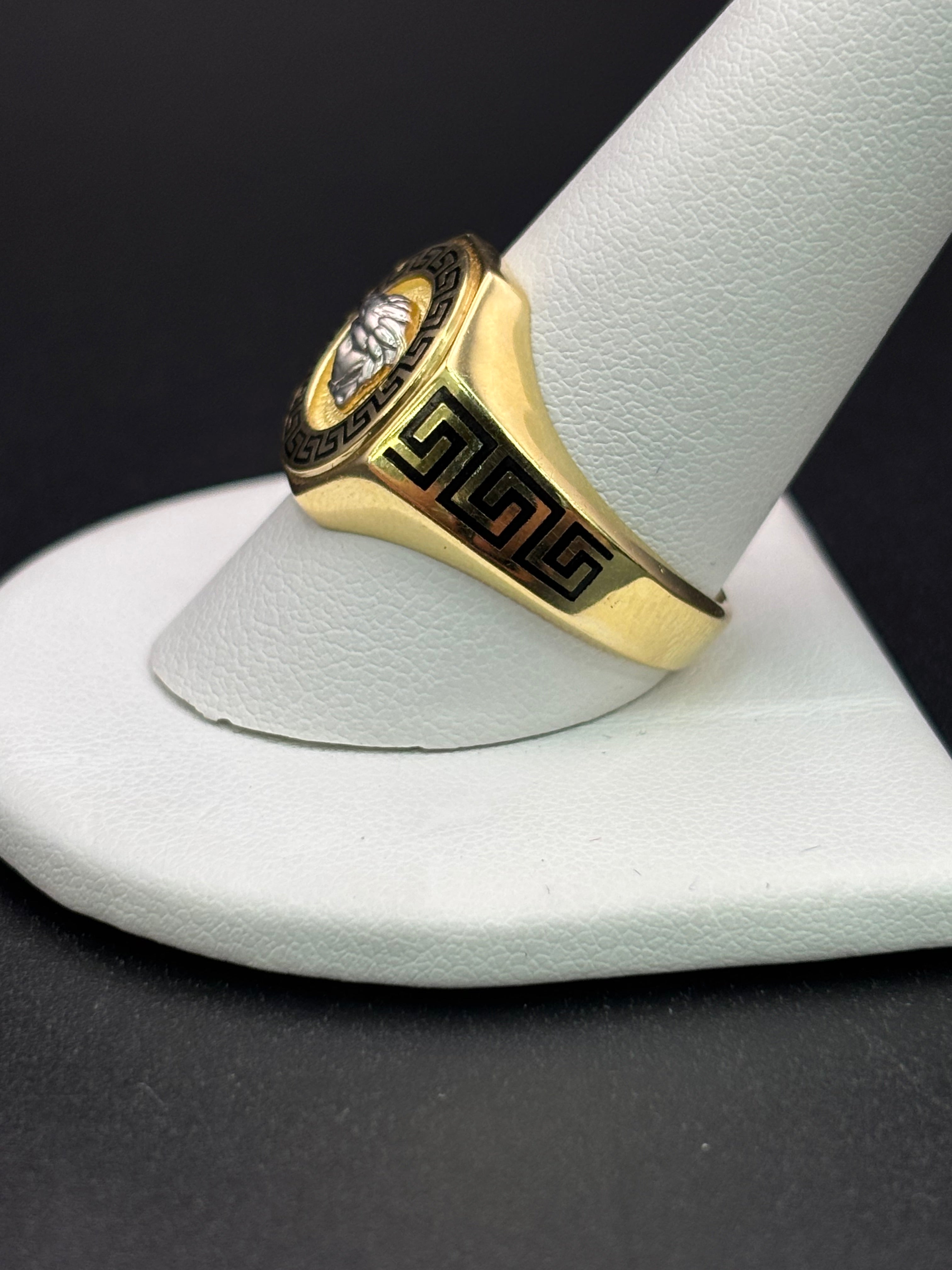 14k Solid Gold Ring Medusa