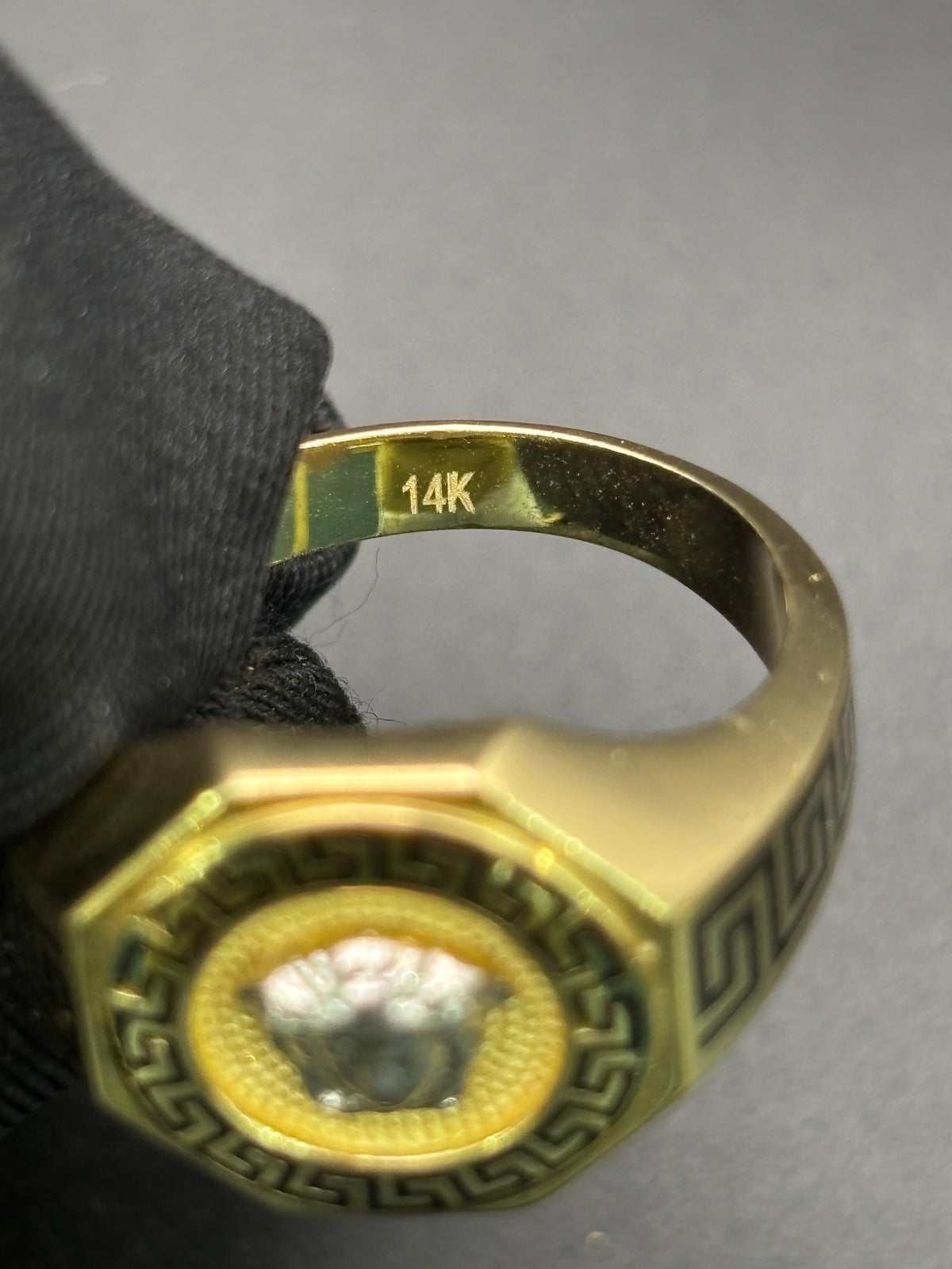 14k Solid Gold Ring Medusa