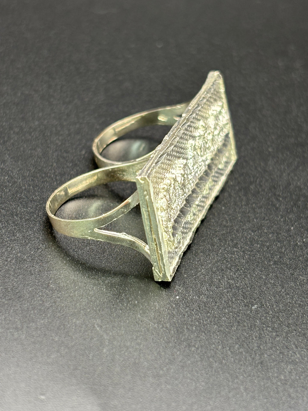 925 Silver Two Fingers Ring Last Supper Size 12.75 and 10.75
