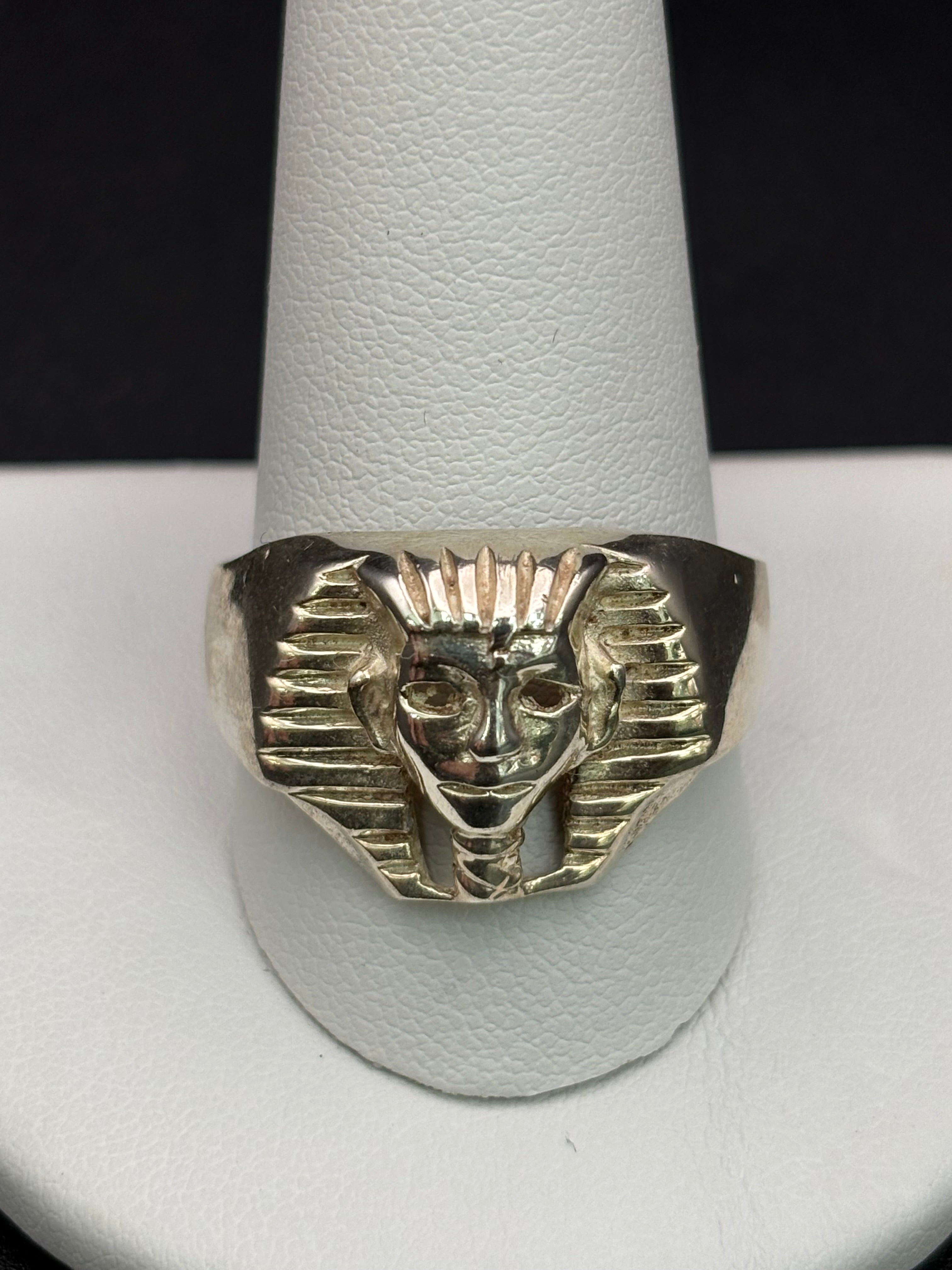 925 Silver Ring Egypt Pharaoh Tutankhamun