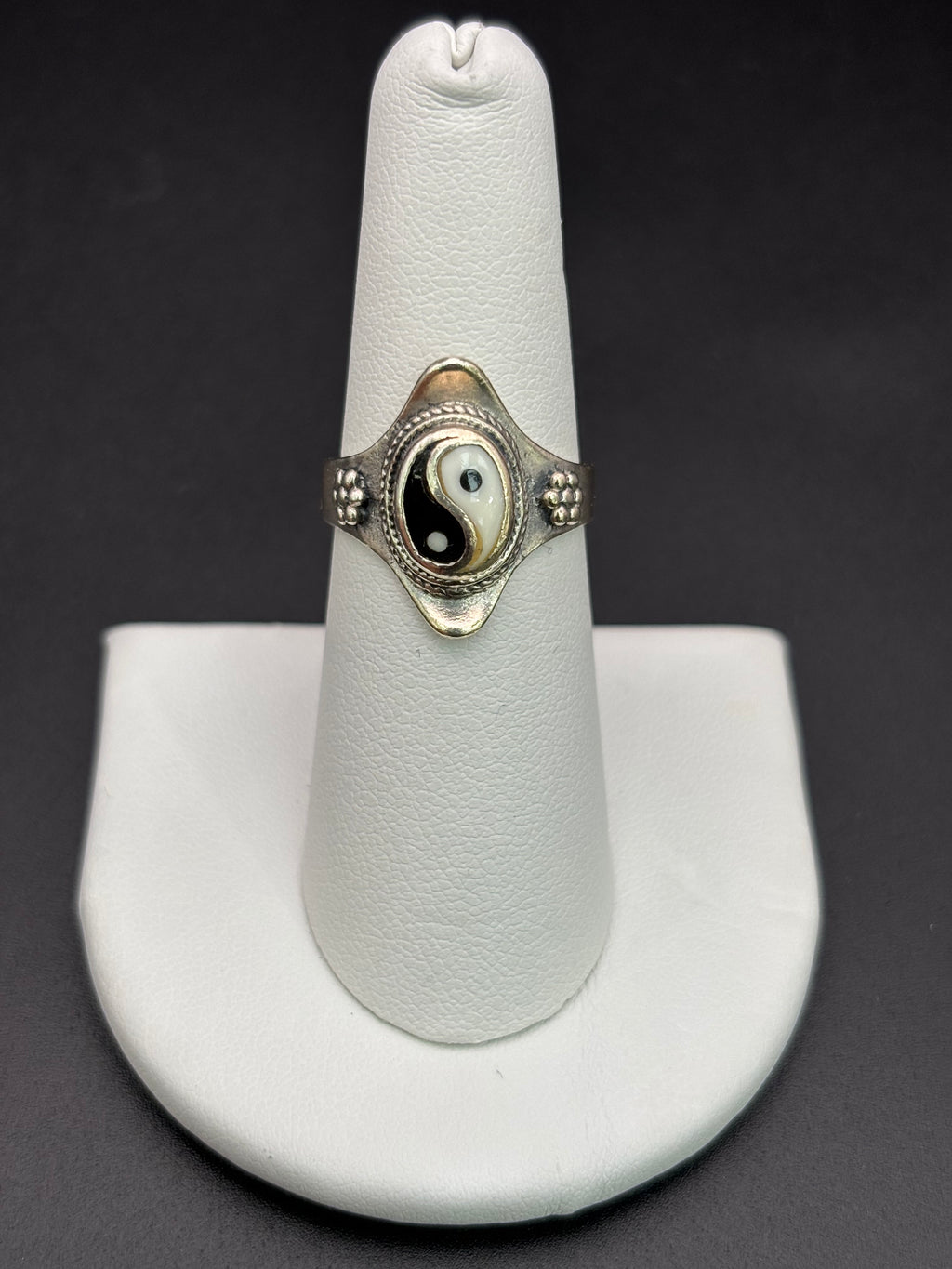 925 Silver Ring yin yang symbol
