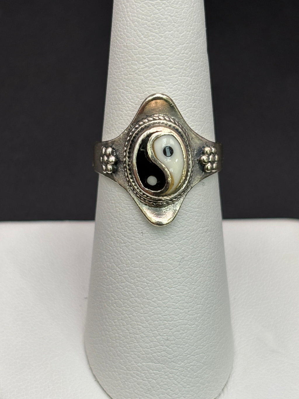 925 Silver Ring yin yang symbol