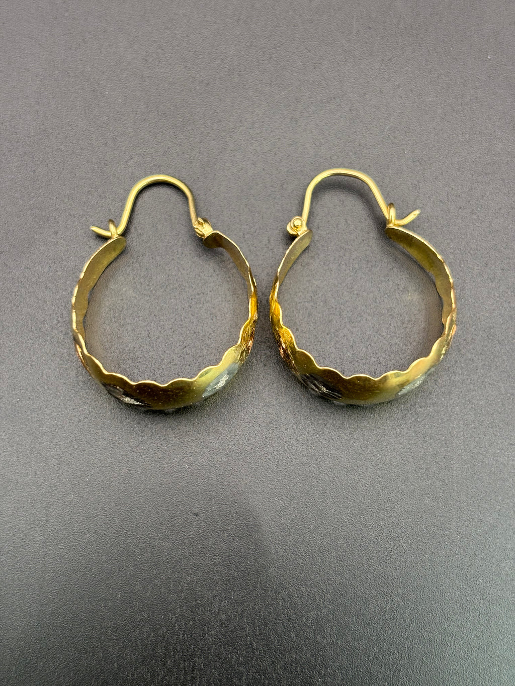 14k Solid Gold 14k Basket Earrings