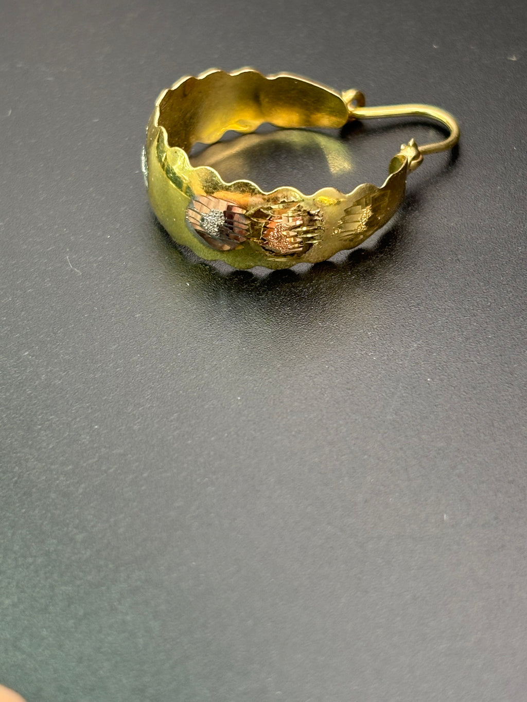14k Solid Gold 14k Basket Earrings