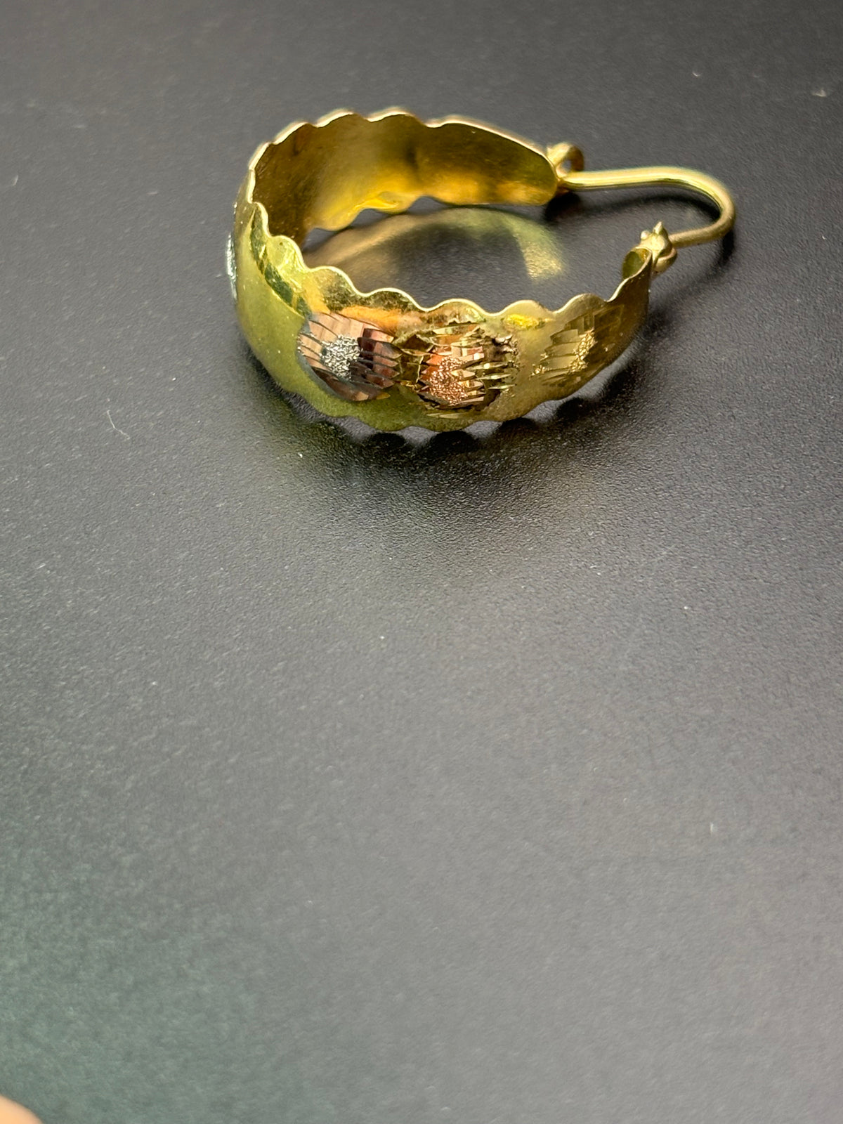 14k Solid Gold 14k Basket Earrings