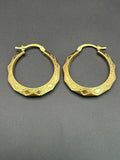 14k Solid Gold 14k Basket Earrings