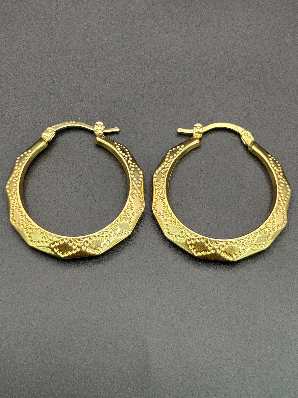 14k Solid Gold 14k Basket Earrings
