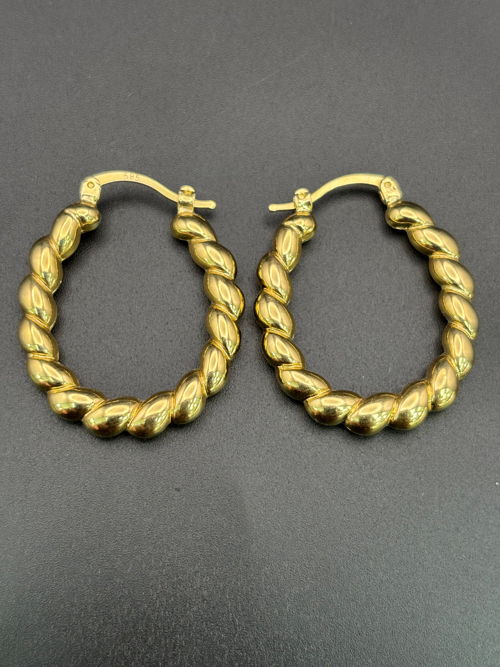 14k Solid Gold Hoop Earrings