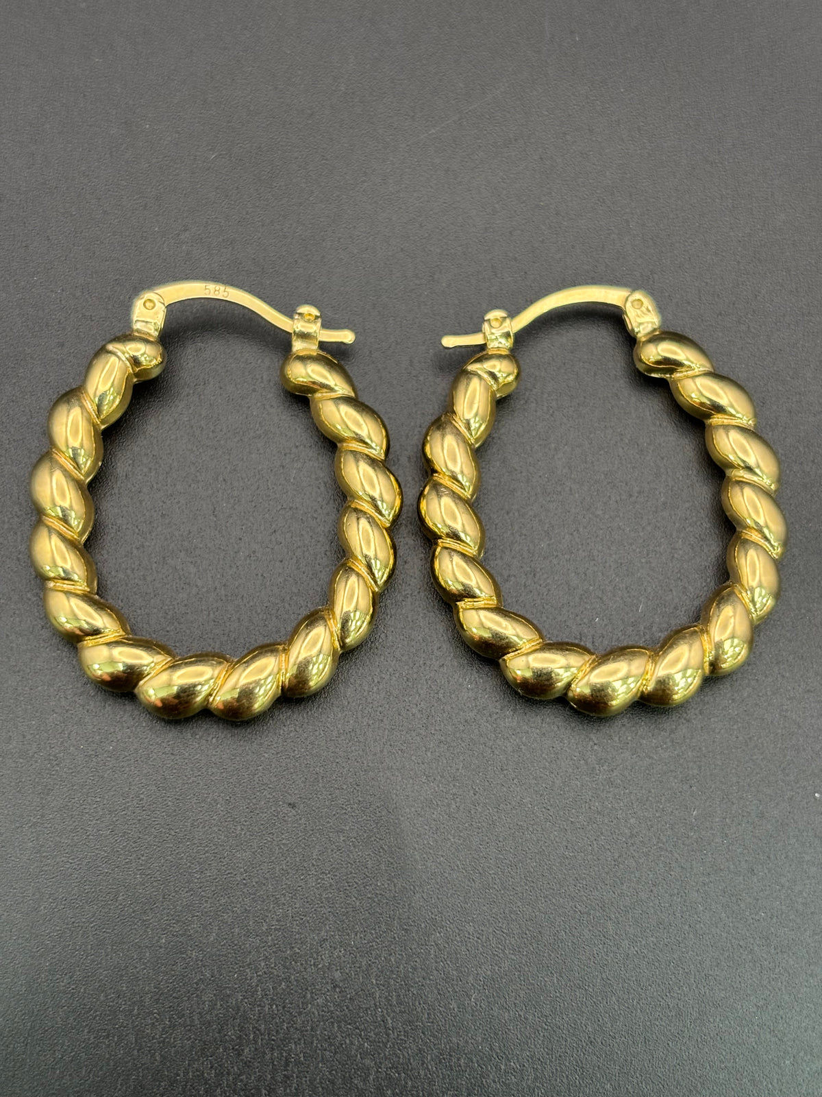 14k Solid Gold Hoop Earrings