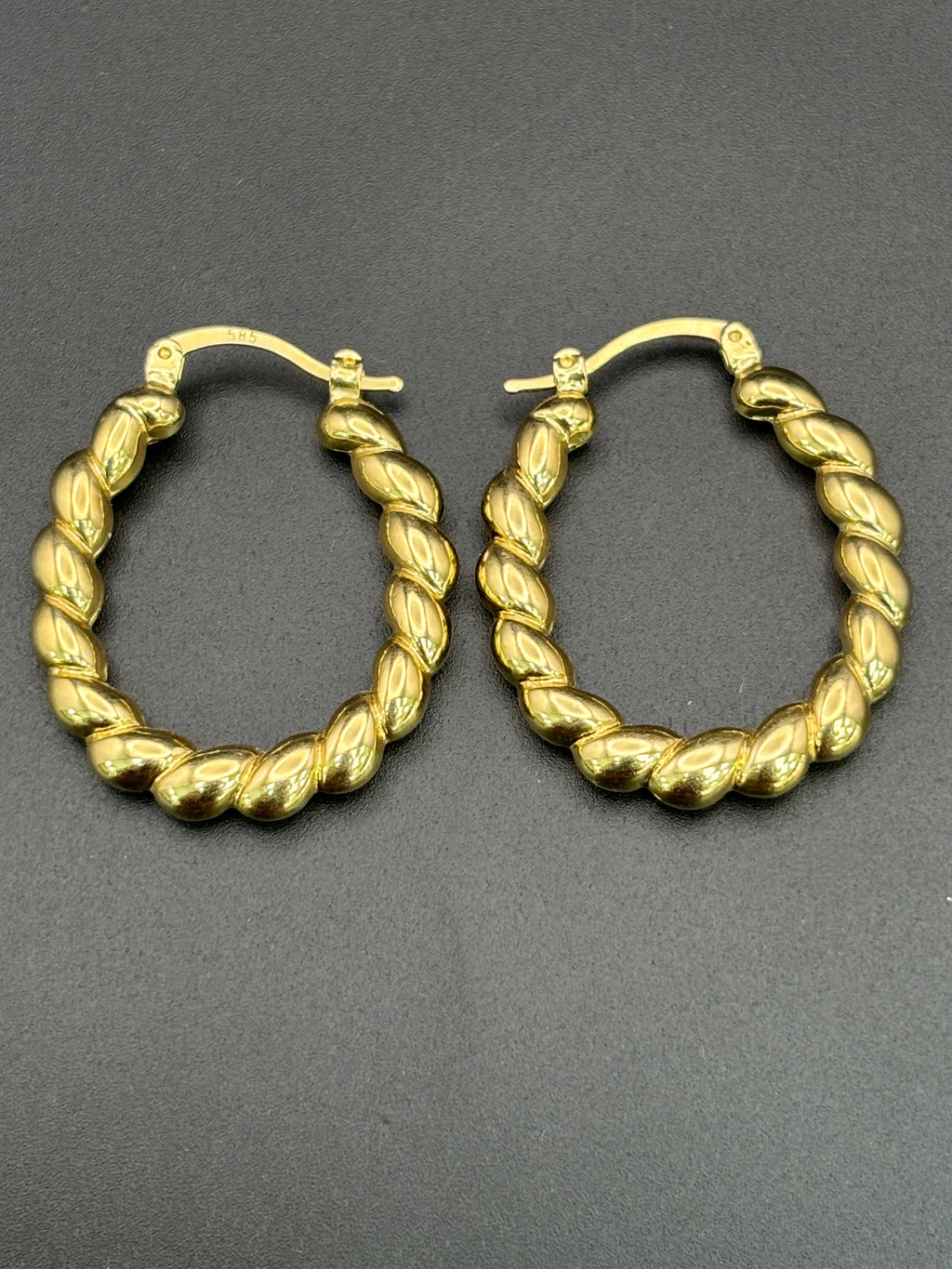 14k Solid Gold Hoop Earrings