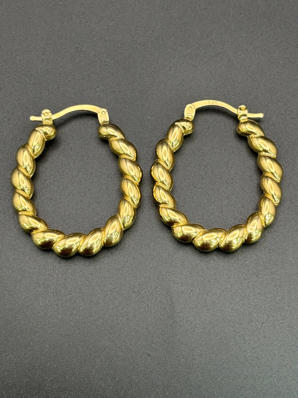 14k Solid Gold Hoop Earrings