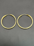 14k Solid Gold Hoop Earrings