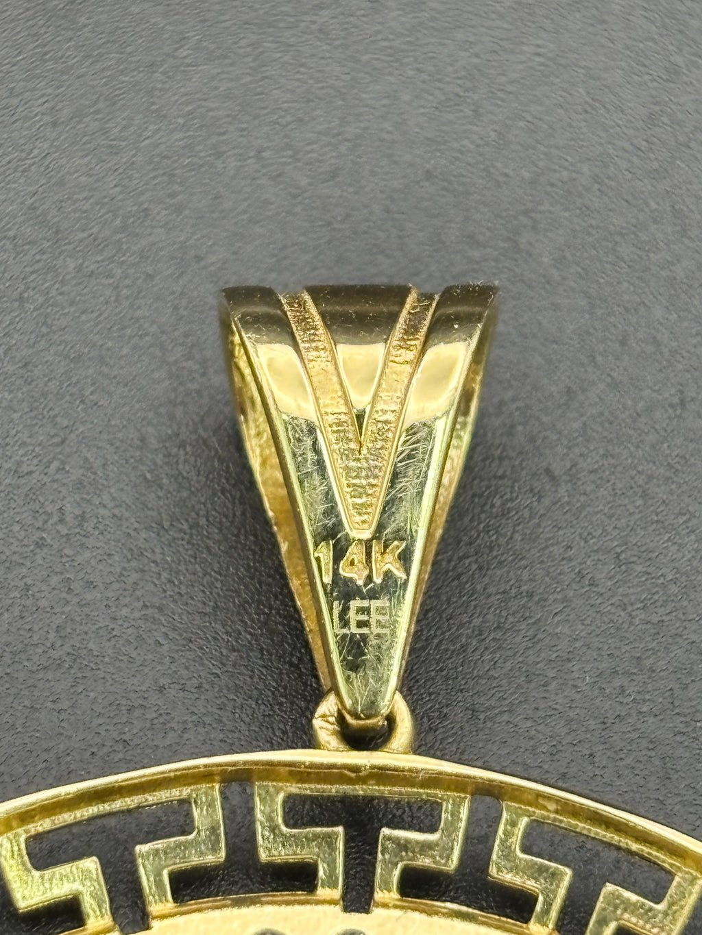 14k Solid Gold Centenario Pendant