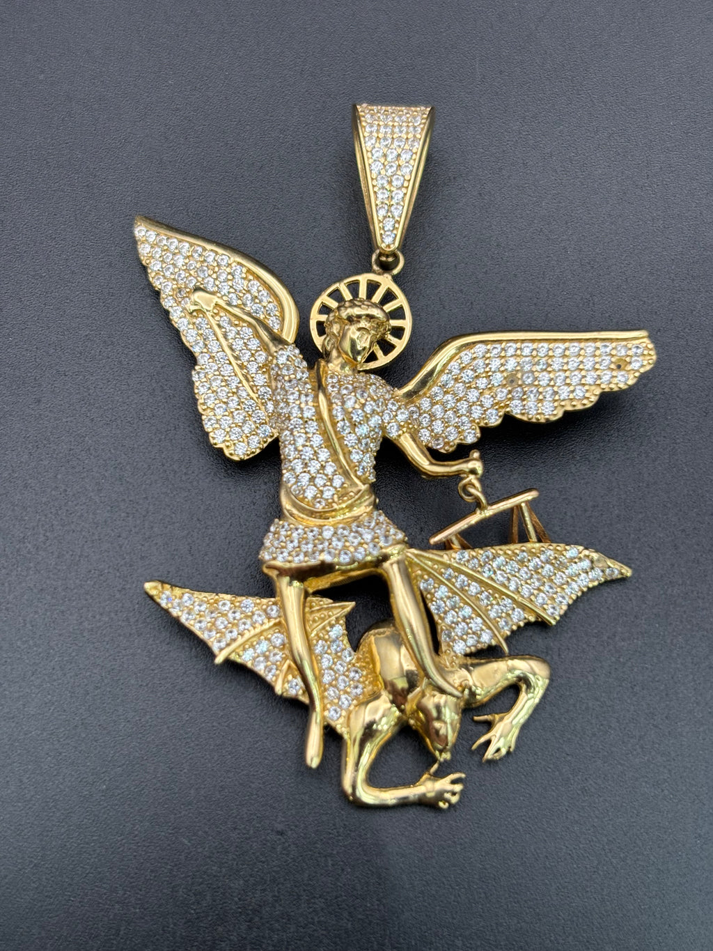 14k Solid Gold Saint Michael the Archangel