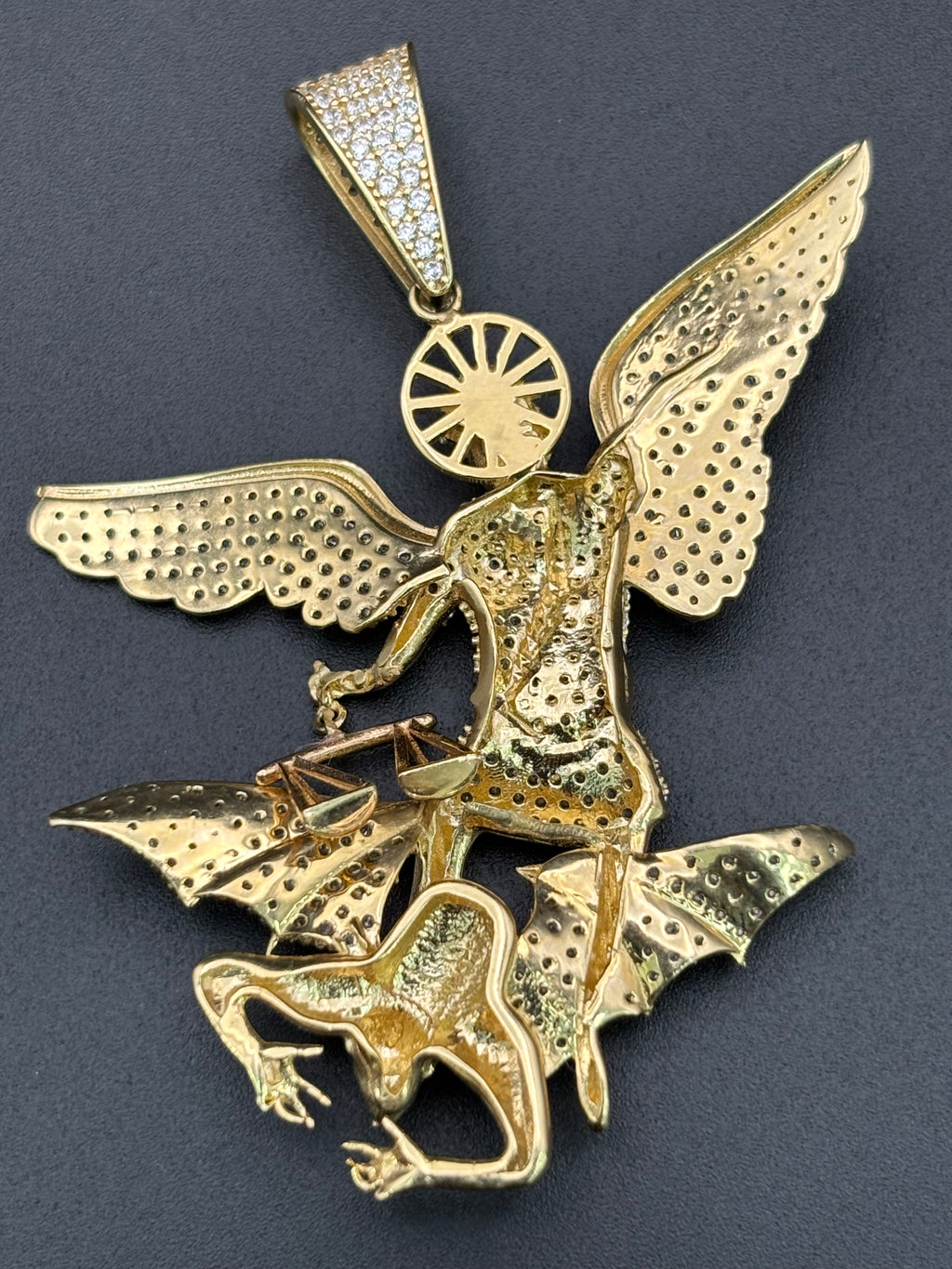 14k Solid Gold Saint Michael the Archangel