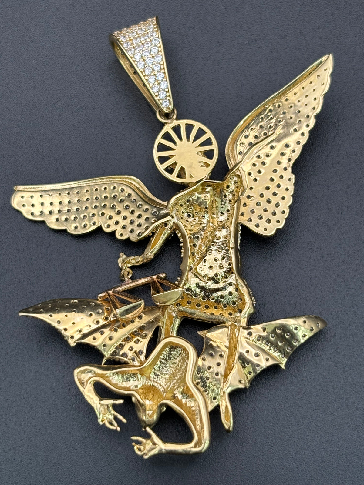 14k Solid Gold Saint Michael the Archangel