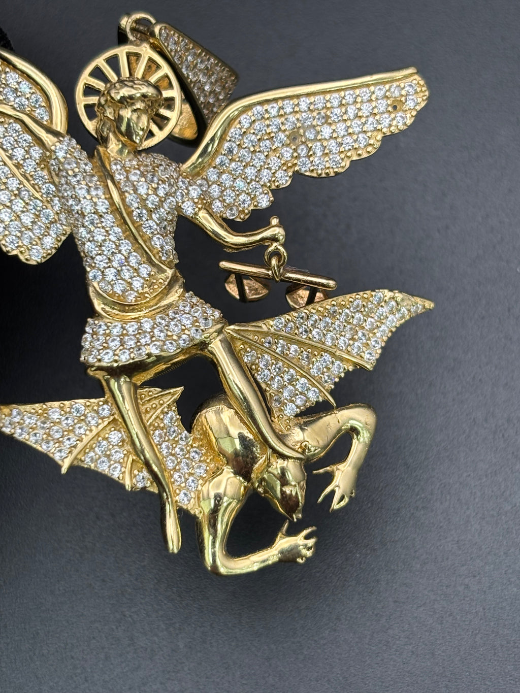14k Solid Gold Saint Michael the Archangel