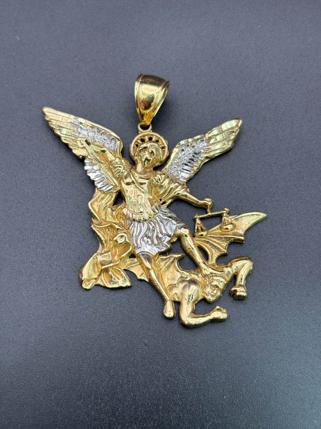 14k Solid Gold Saint Michael the Archangel