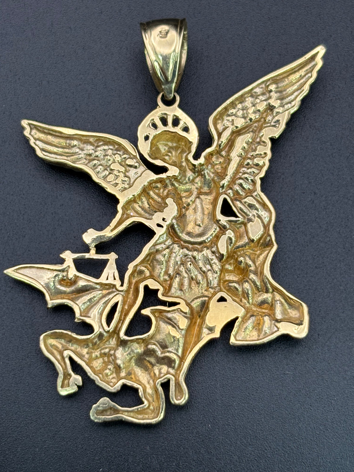 14k Solid Gold Saint Michael the Archangel