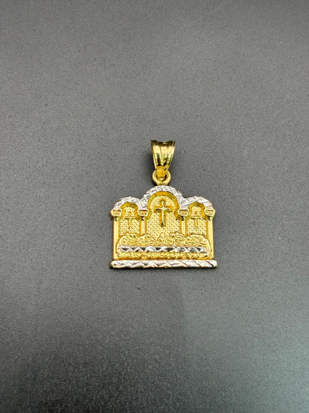 14k Solid Gold Last Supper Pendant