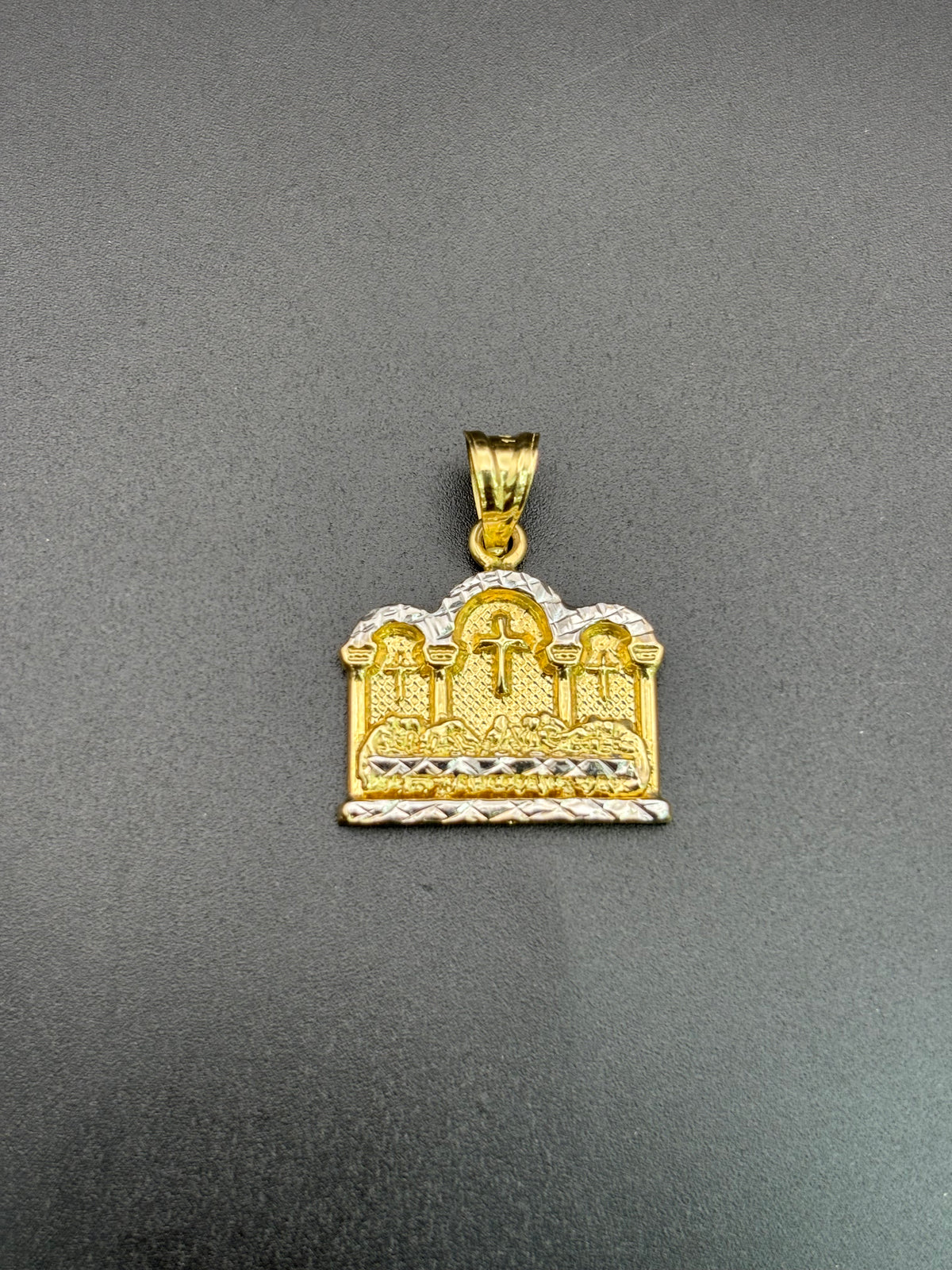 14k Solid Gold Last Supper Pendant