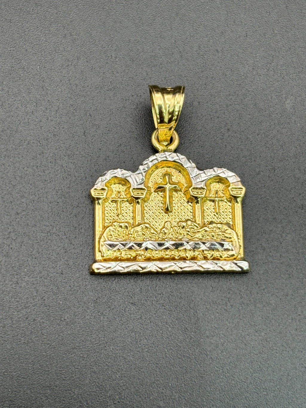 14k Solid Gold Last Supper Pendant