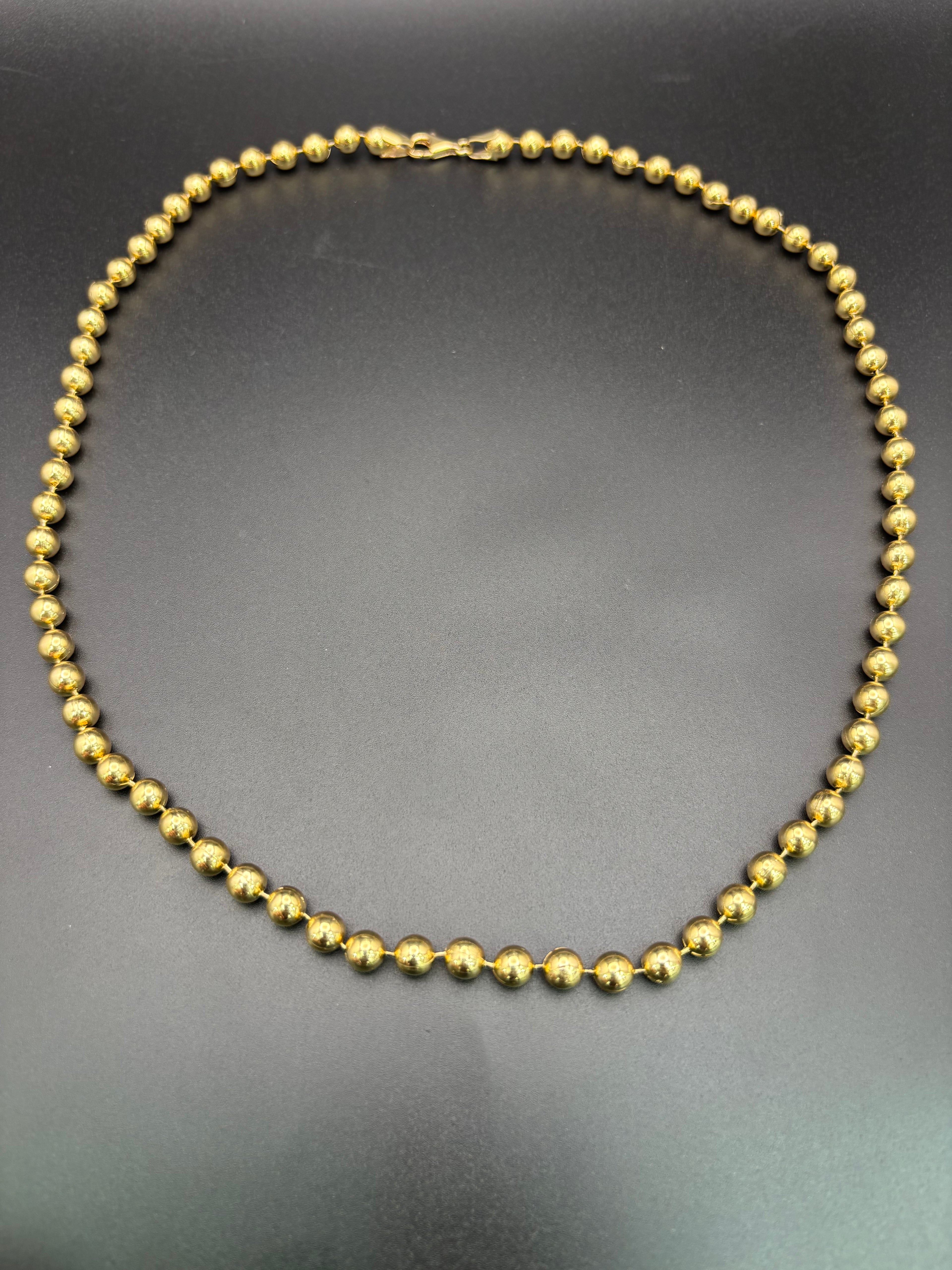 14k Solid Gold Balls Necklace