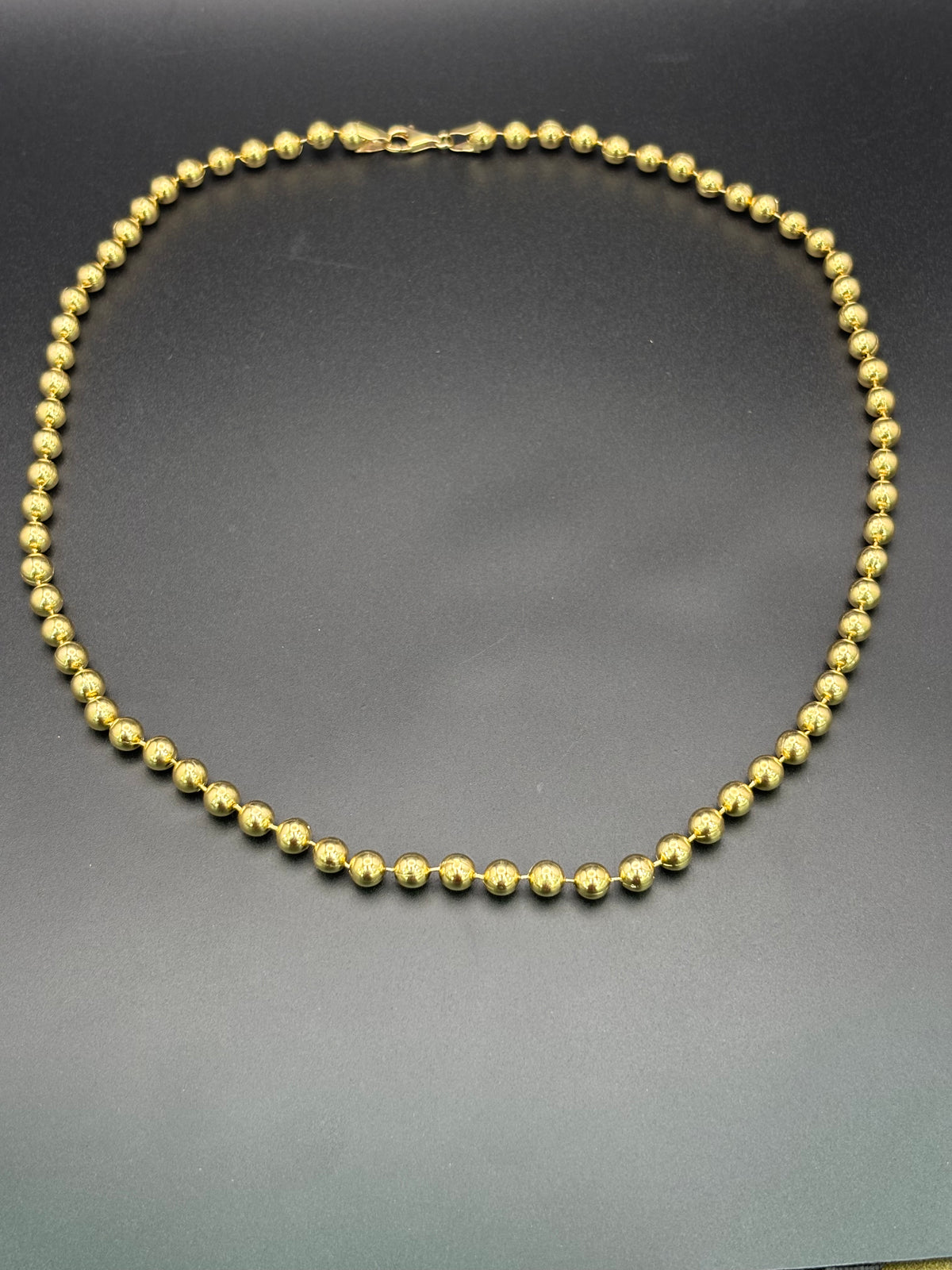 14k Solid Gold Balls Necklace