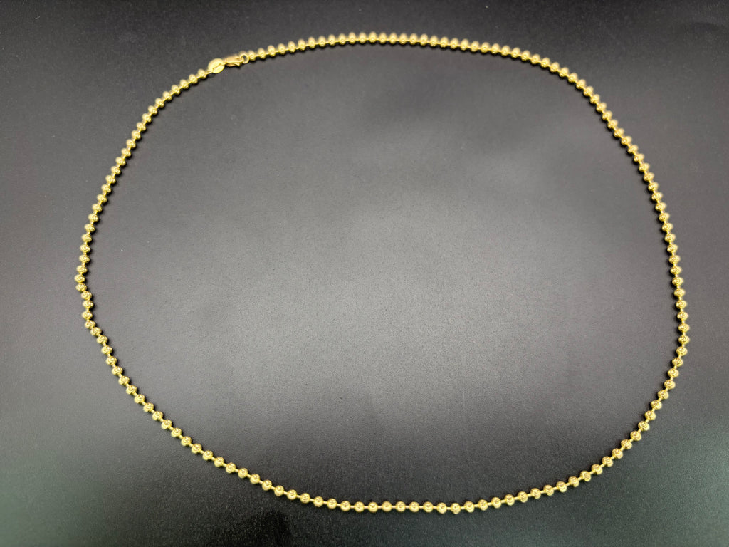 14k Solid Gold Necklace Balls Speres