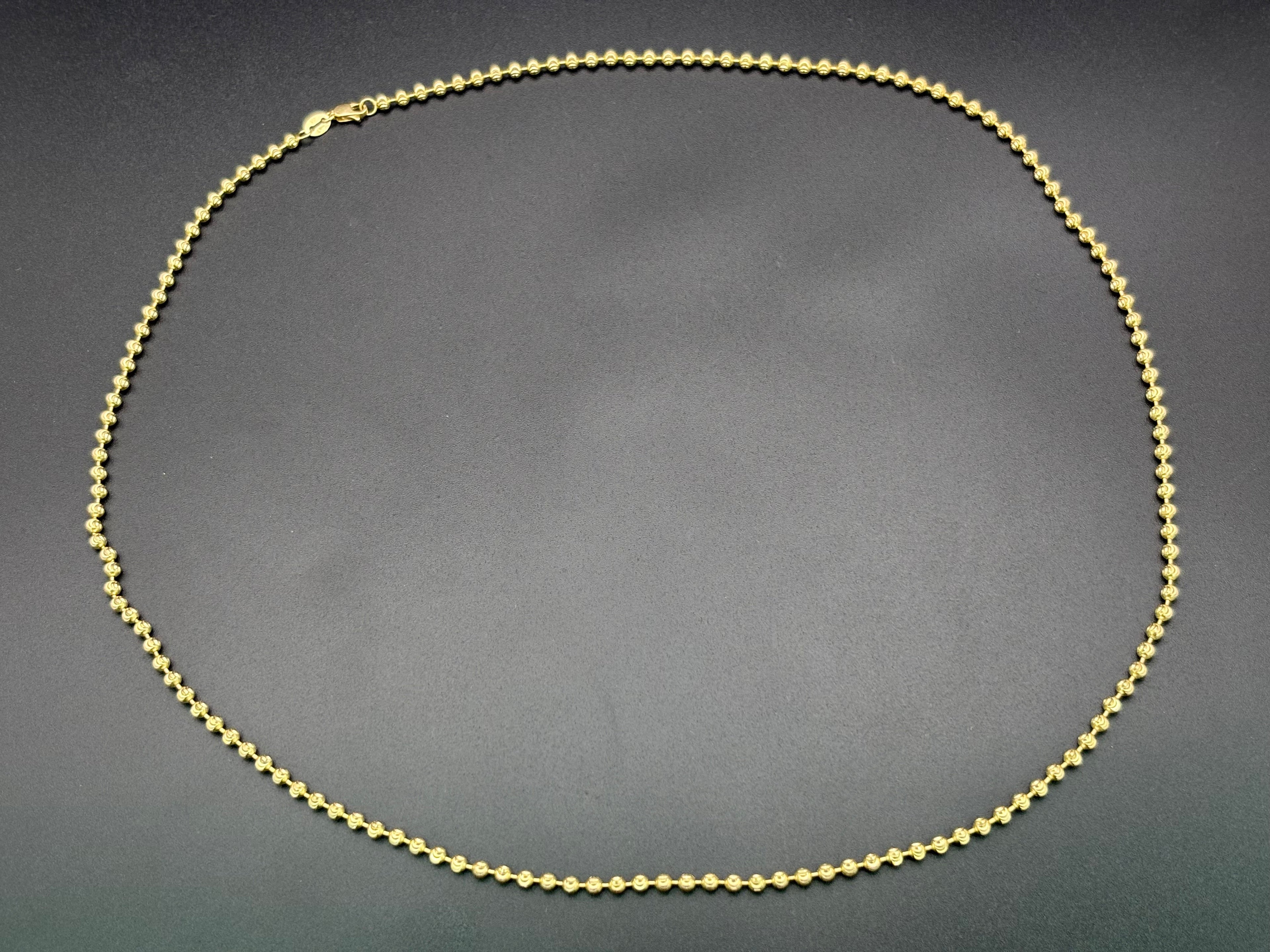 14k Solid Gold Necklace Balls Speres