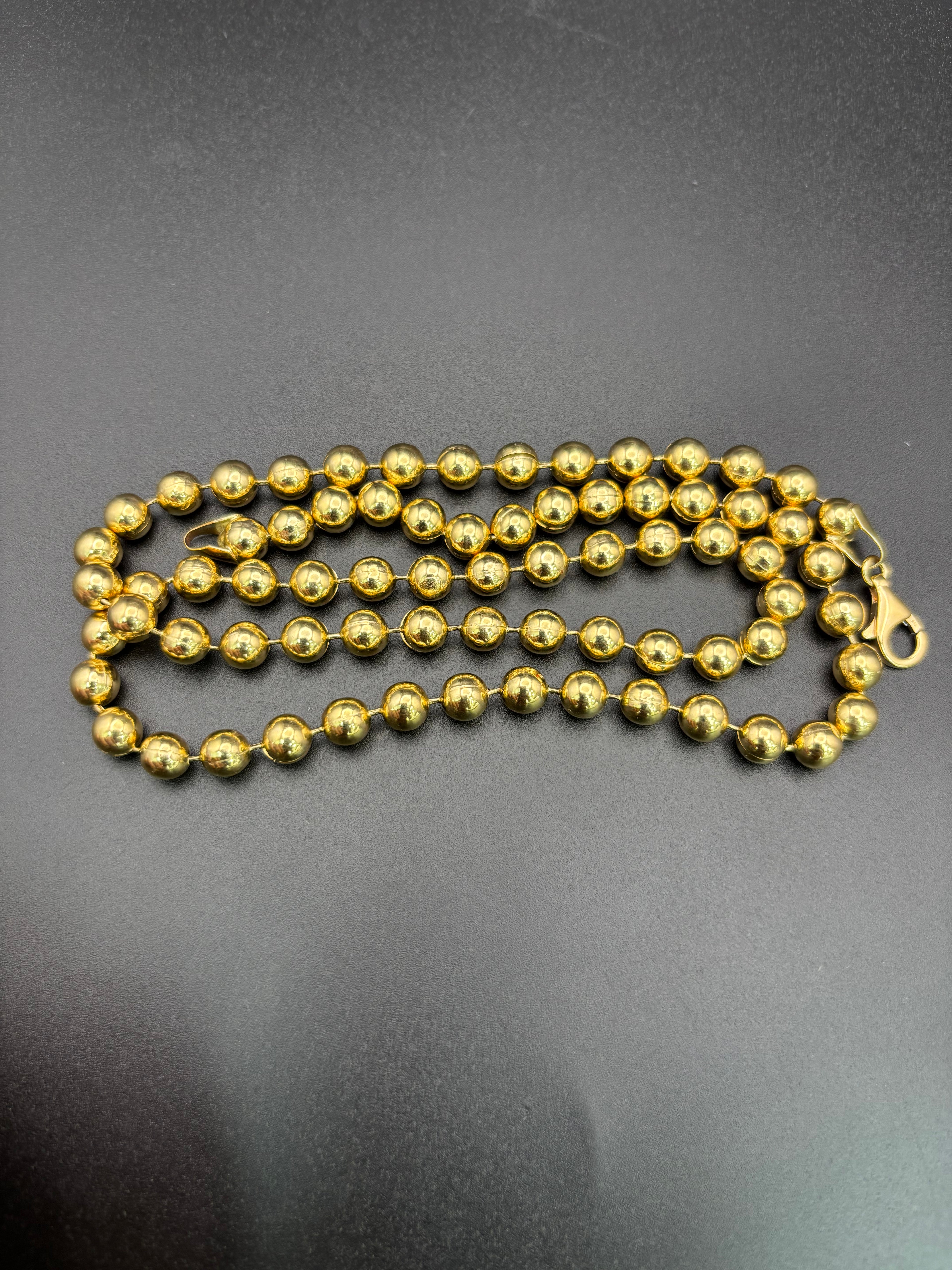14k Solid Gold Balls Necklace