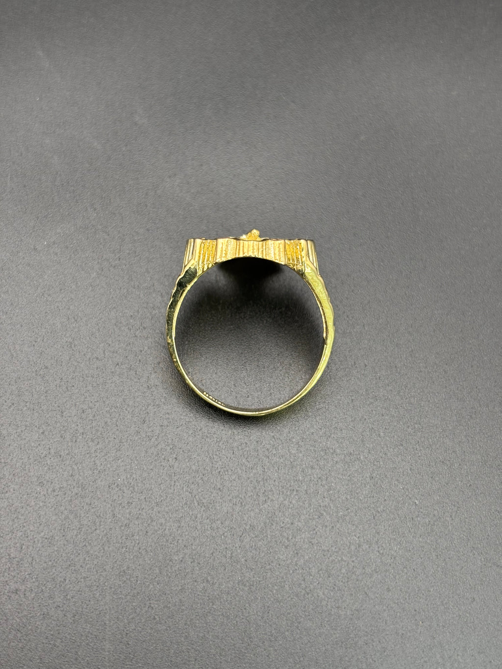 10k Solid Gold Ring Christ Cross Nugget