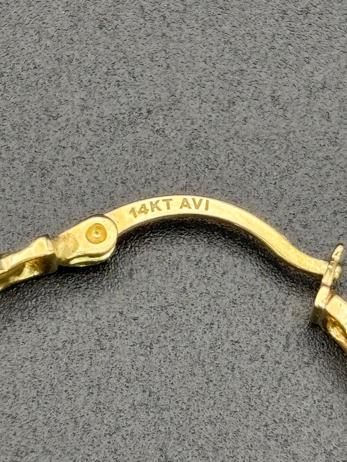 14k Solid Gold Figaro Hoop Earrings