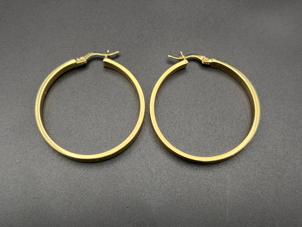 14k Solid Gold Cartier Hoop Earrings