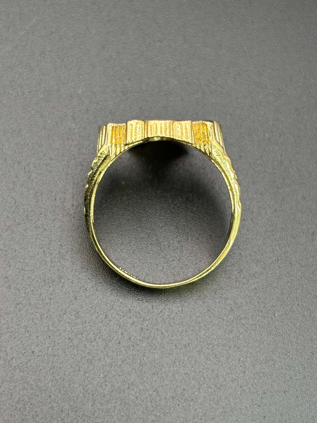 10k Solid Gold Nugget Ring Cross