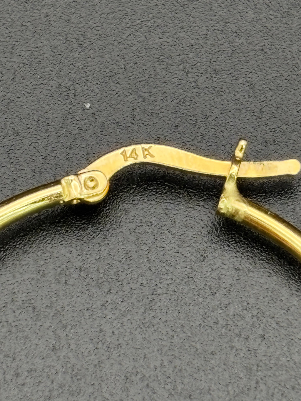 14k Solid Gold Hoop Earrings with Beads Gold Balls