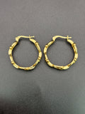 14k Solid Gold Hoop Earrings Tiffany