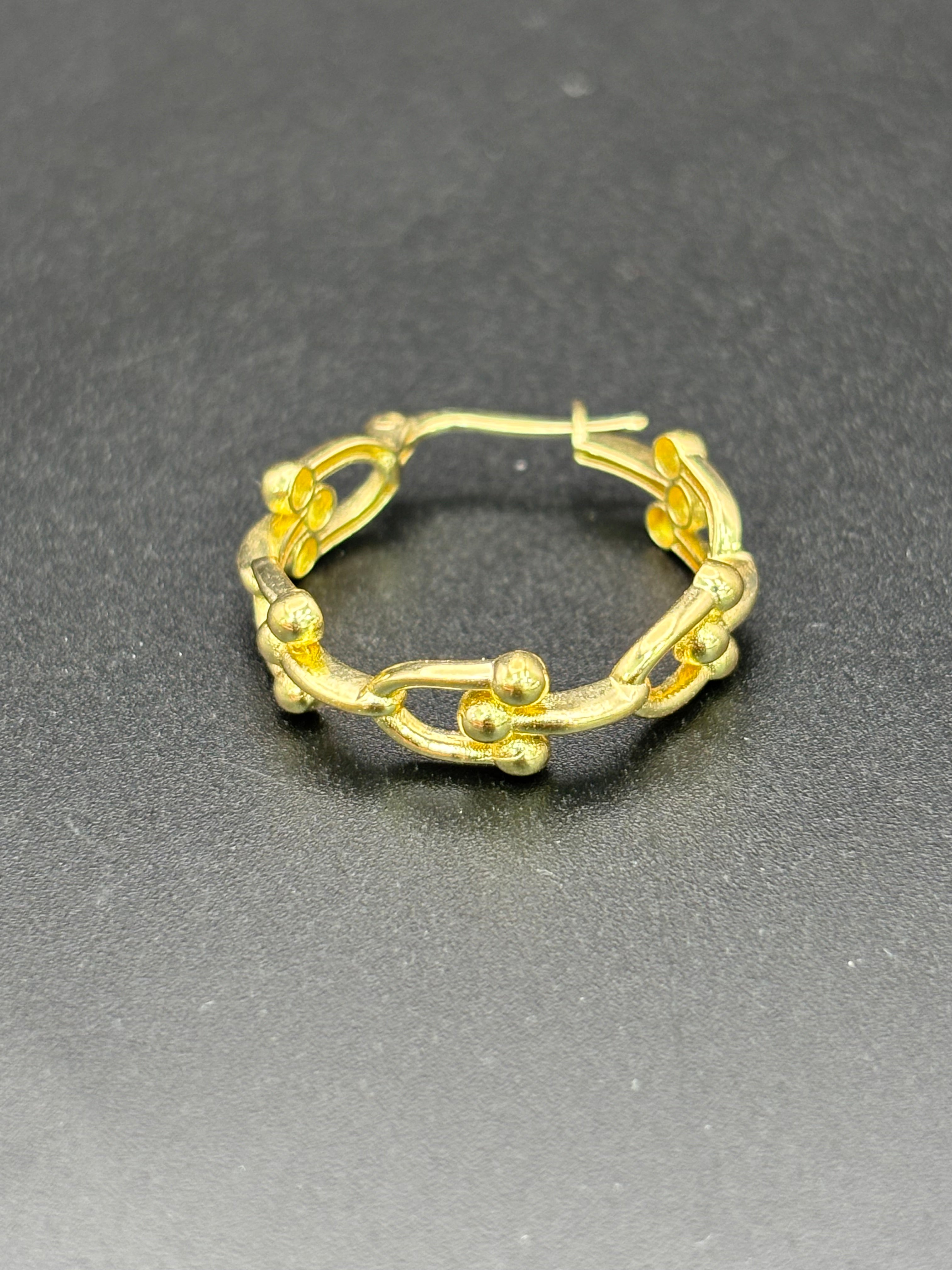 14k Solid Gold Hoop Earrings Tiffany