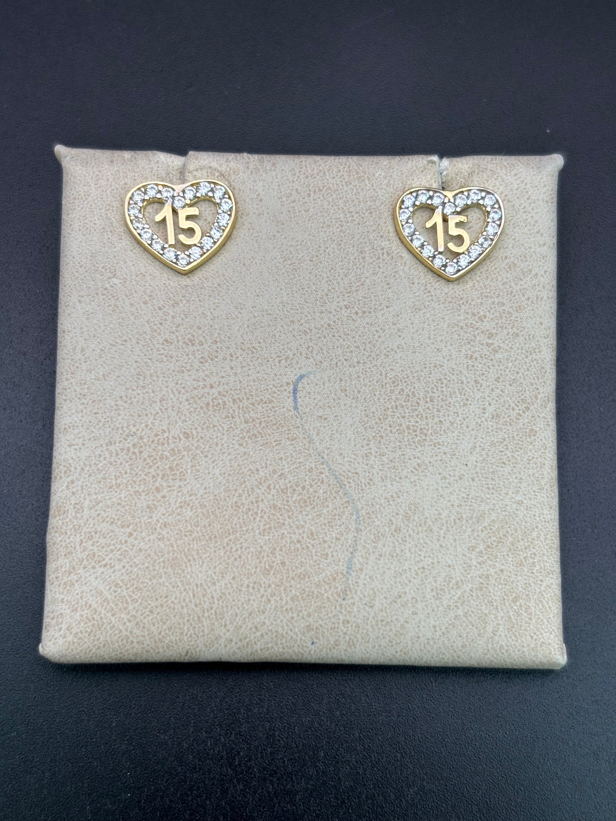 14k Solid Gold Earrings Quinceanera 15 Años