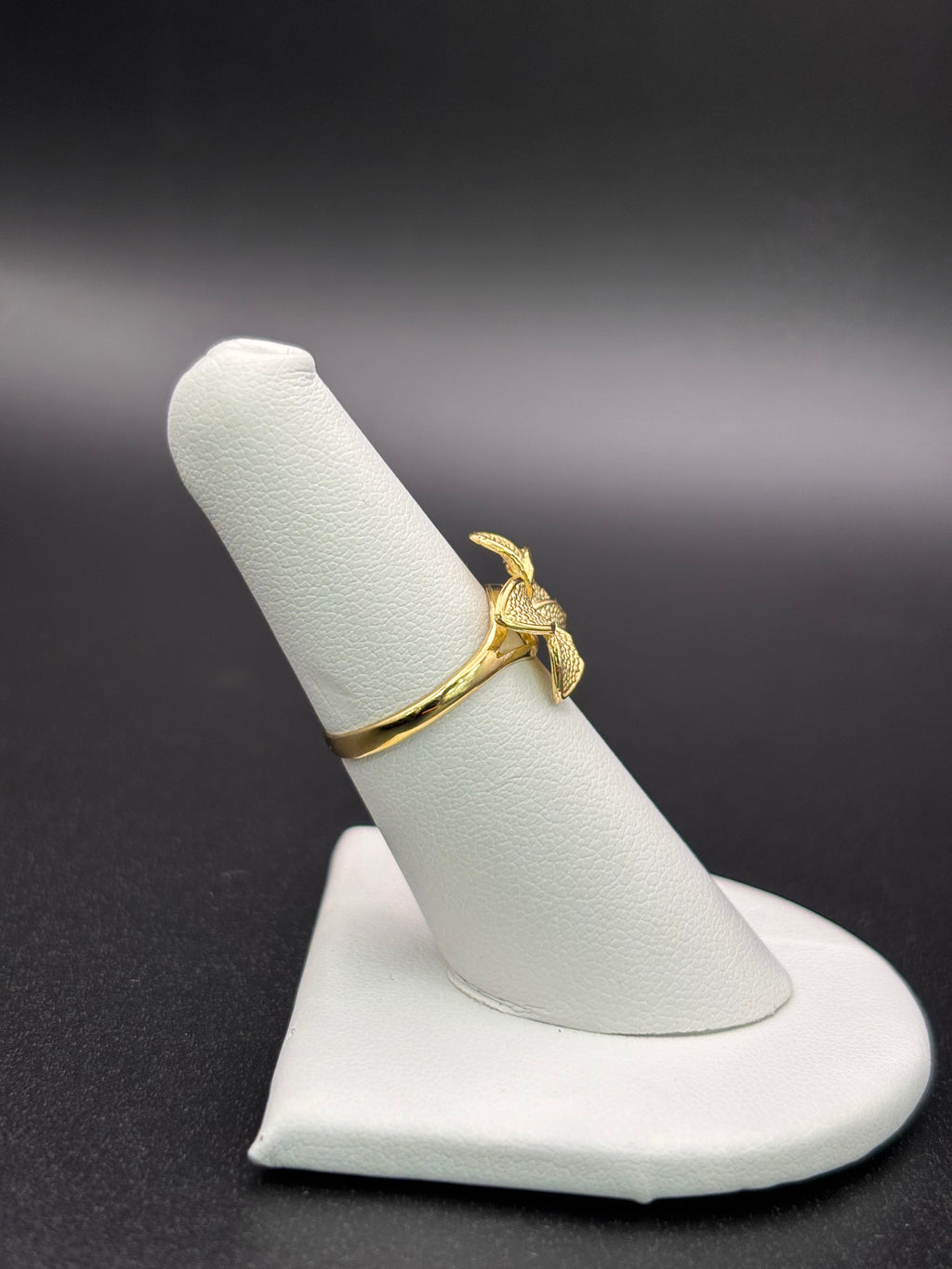10k Solid Gold Ring Flower