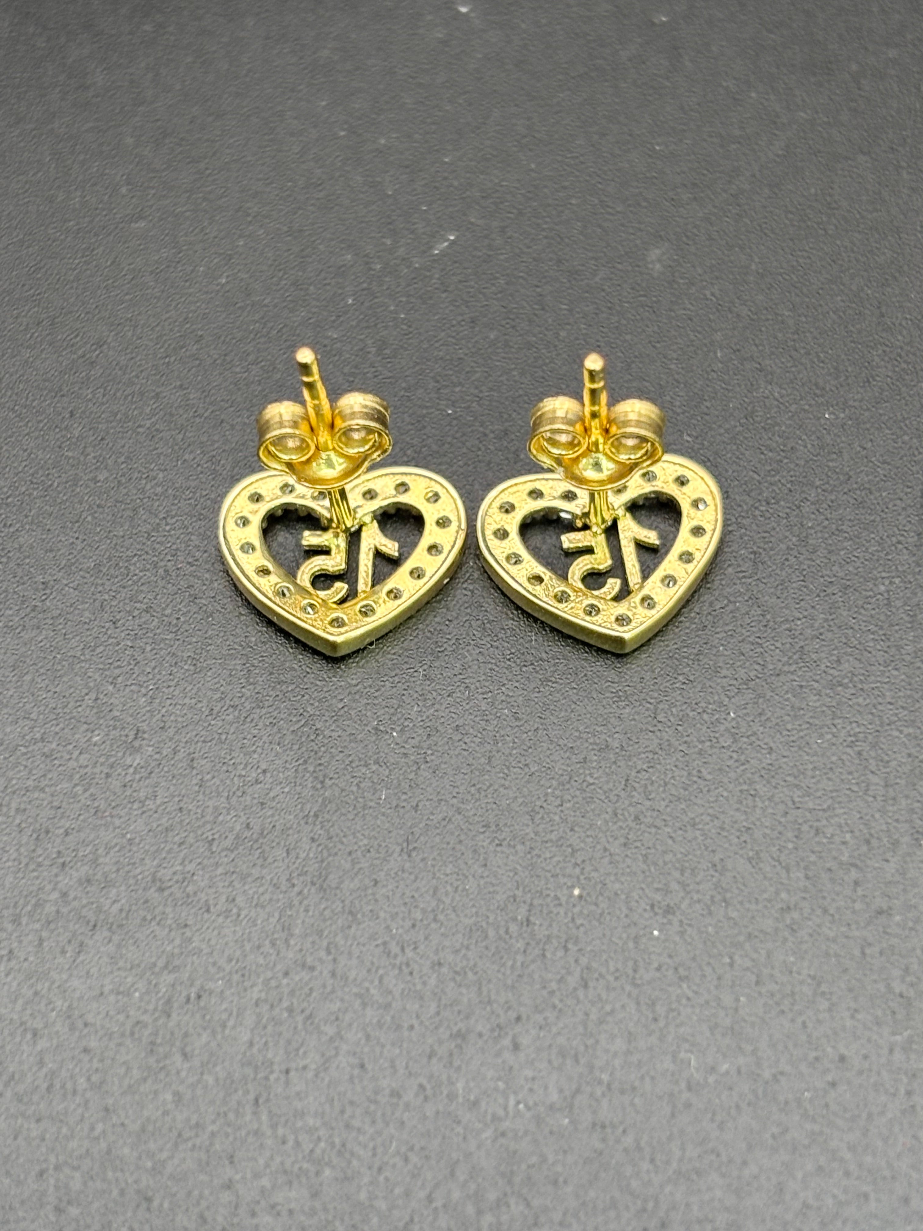 14k Solid Gold Earrings Quinceanera 15 Años