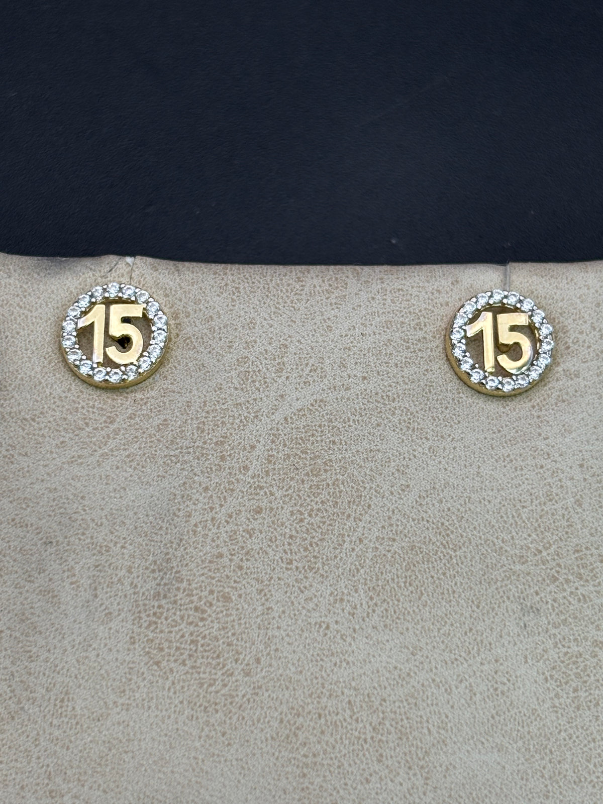 14k Solid Gold Earrings Quinceanera 15 Años