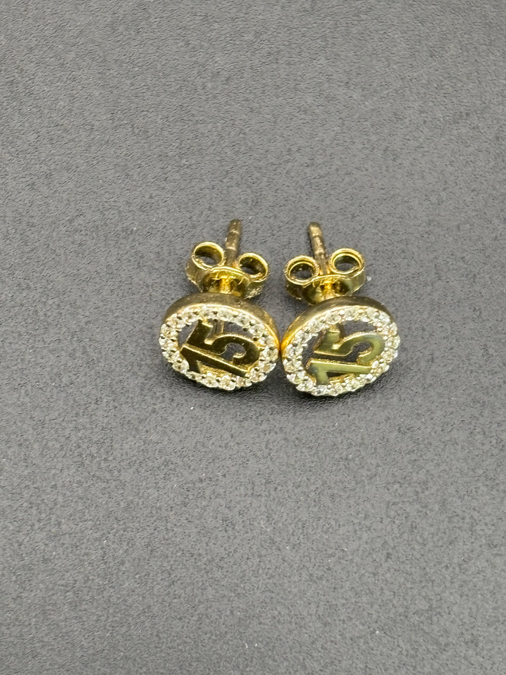 14k Solid Gold Earrings Quinceanera 15 Años
