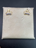 14k Solid Gold Earrings Quinceanera 15 Años Crown