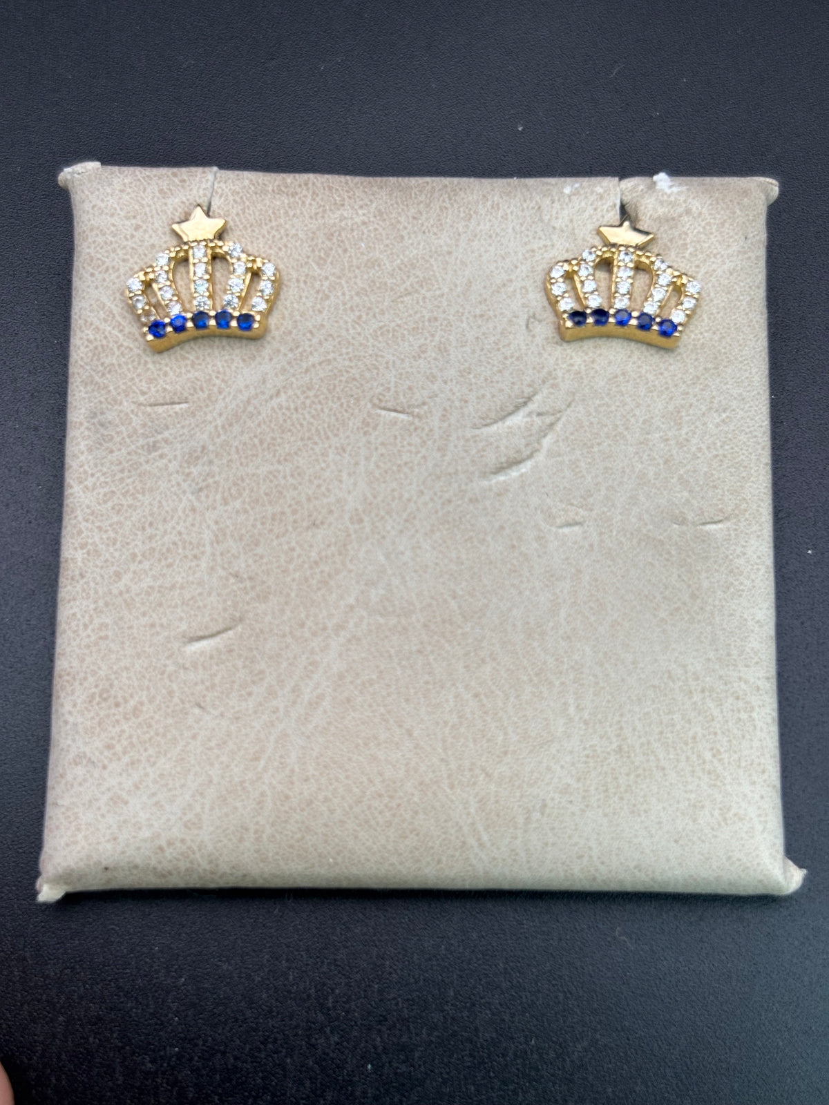 14k Solid Gold Earrings Quinceanera 15 Años Crown