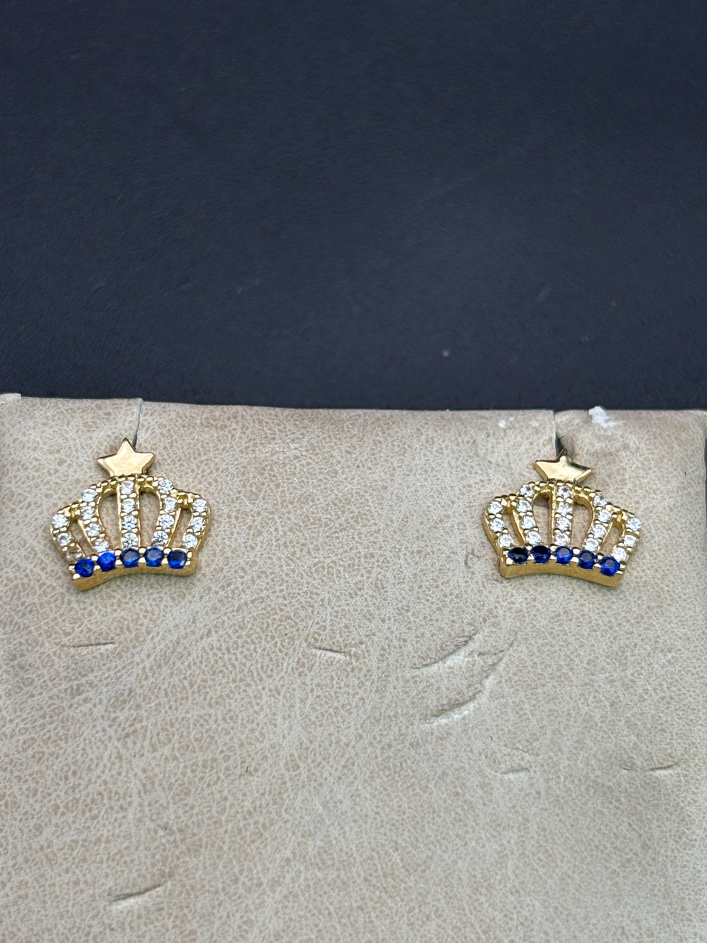 14k Solid Gold Earrings Quinceanera 15 Años Crown