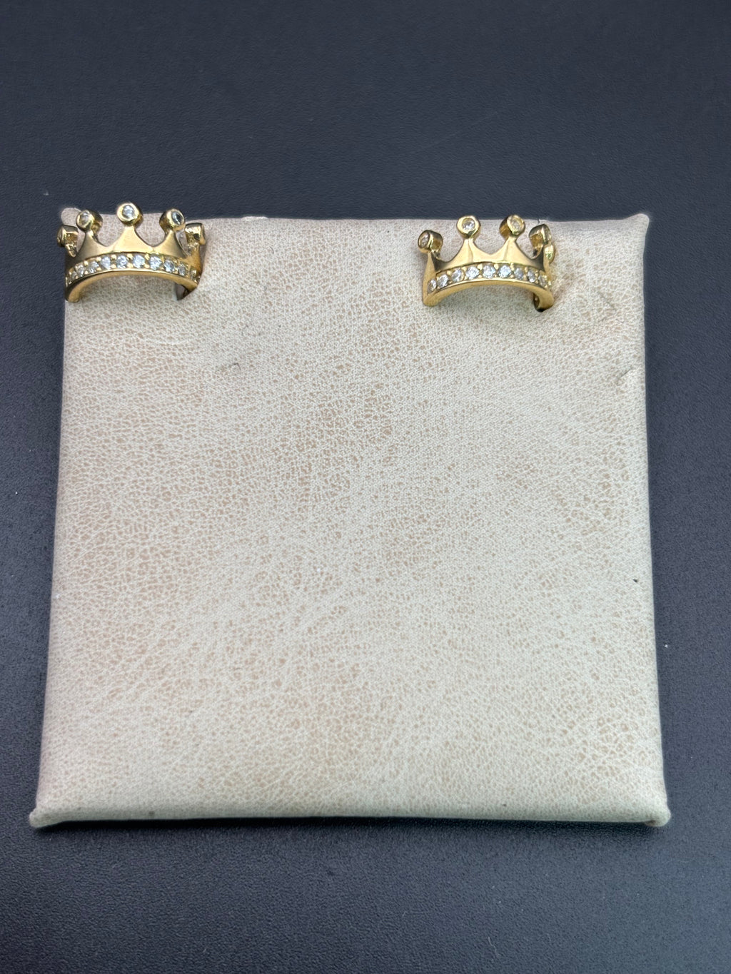 14k Solid Gold Earrings Quinceanera 15 Años Crown