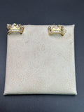 14k Solid Gold Earrings Quinceanera 15 Años Crown